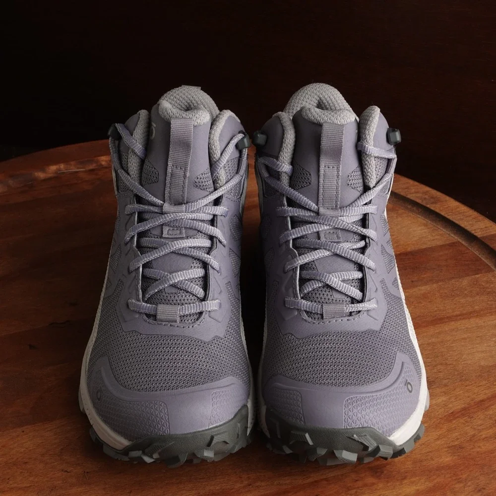 Oboz Hiking Boots Womens SZ 6.5 Gray Katabatic Mid Outdoor Trail Gorpcore NWOB